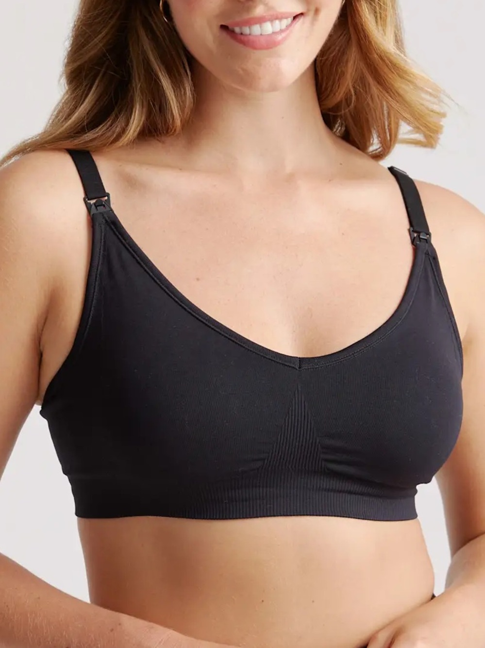 Quince NWT Seamless Nursing Bra Black size S